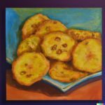 tostones oil painting