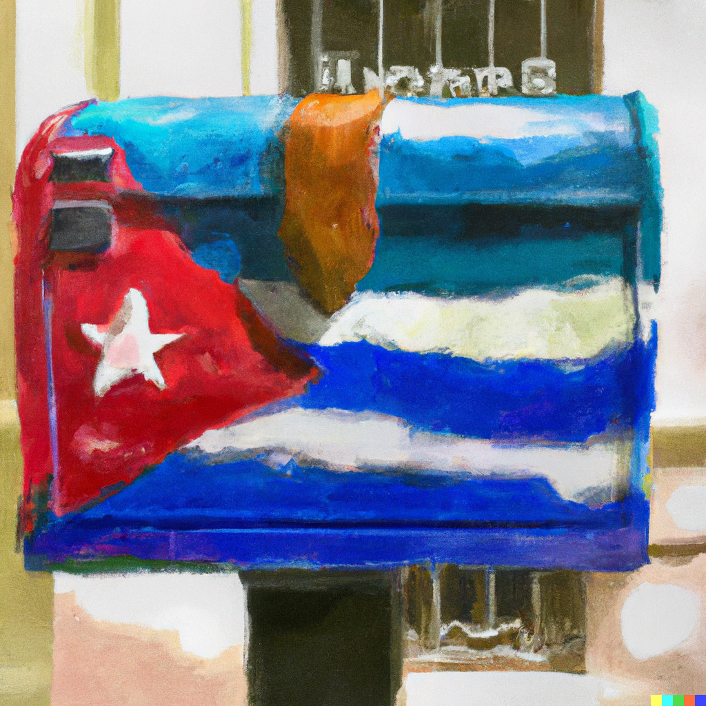 Symbolbild: Briefkasten mit kubanischer Flagge